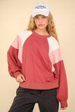 Comfy Color Block Sweatshirt