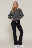 Striped Crew Neck Sweatshirt