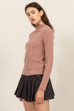 Ribbed Mock Neck Sweater