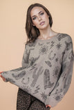 Western Graphic Oversized Sweater