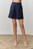 Polka Dot Pleated Shorts