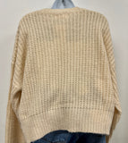 Ivory Ribbed Knit Sweater