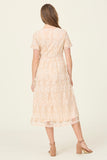 Eyelet Embroidered Lace Dress in Beige