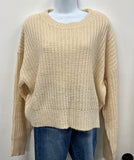 Ivory Ribbed Knit Sweater