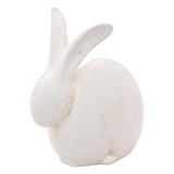 Large Long Eared White Resin Bunny