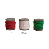 Velvet Ribbon On Wood Spool