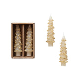 Unscented Tree Shaped Tapers, Cream Color
