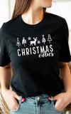Christmas Vibes Graphic Tee in Black
