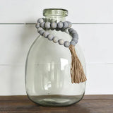 Gray Beads with Tassel - 17"