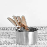 Stainless Steel/Wood Measuring Cups