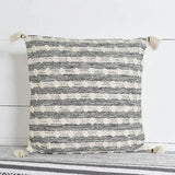 Natural/Black Stripe Pillow - 20"