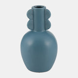 Eared Vase, Dark Cameo Blue - 9"