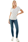 Solid Rayon V-Neck Top