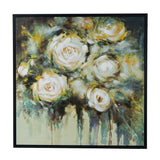 Floral Dreams Framed Hand-painted Wall Art - 40" x 40"