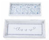 Wood Blue/White This Is Us Tray