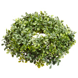 Boxwood Candle Ring, Green - 5.5"
