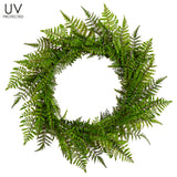 Mixed Fern Wreath, Green - 30