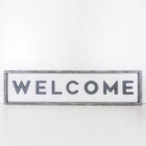 Wood Framed Double-sided Sign (WELCOME)