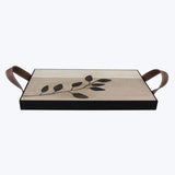 Wood Nature Tray Wrapped with Vegan Leather