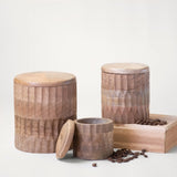 Carved Wood Canisters