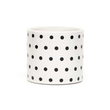 Classic Pindot Porcelain Pot, Black/White - Small