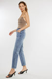 High Rise Straight Slim Fit Jeans