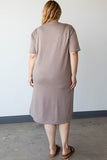 Plus Size French Terry Midi Dress