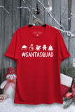 Santa Squad Graphic Tee in Red