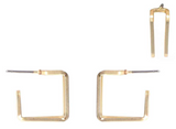 Square Huggie Earrings