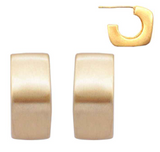 Thick Square Huggie Earrings