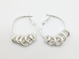 Silver Hoop Post Earrings