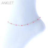 Micro Color Bead Anklet