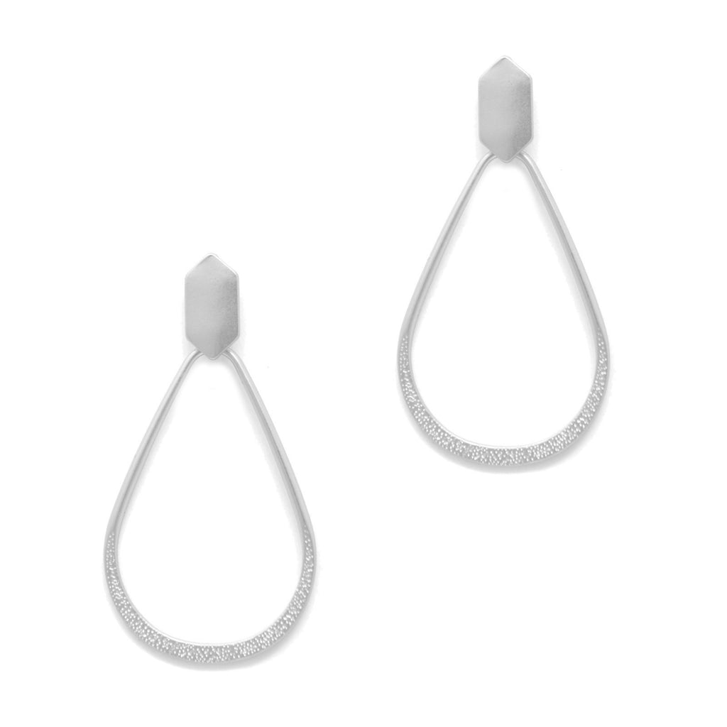 Hexagon Teardrop Link Earrings
