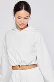 Stretch Terry Cropped Hoodie