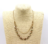 Double Layer Necklace with Stone Beads