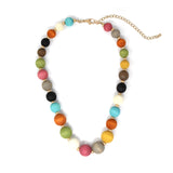 Colorful Wood Bead Necklace