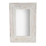 Wood Frame 24 X 36" Wall Mirror, Antique White