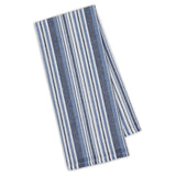 Marine Blue Herringbone Stripe Dishtowel